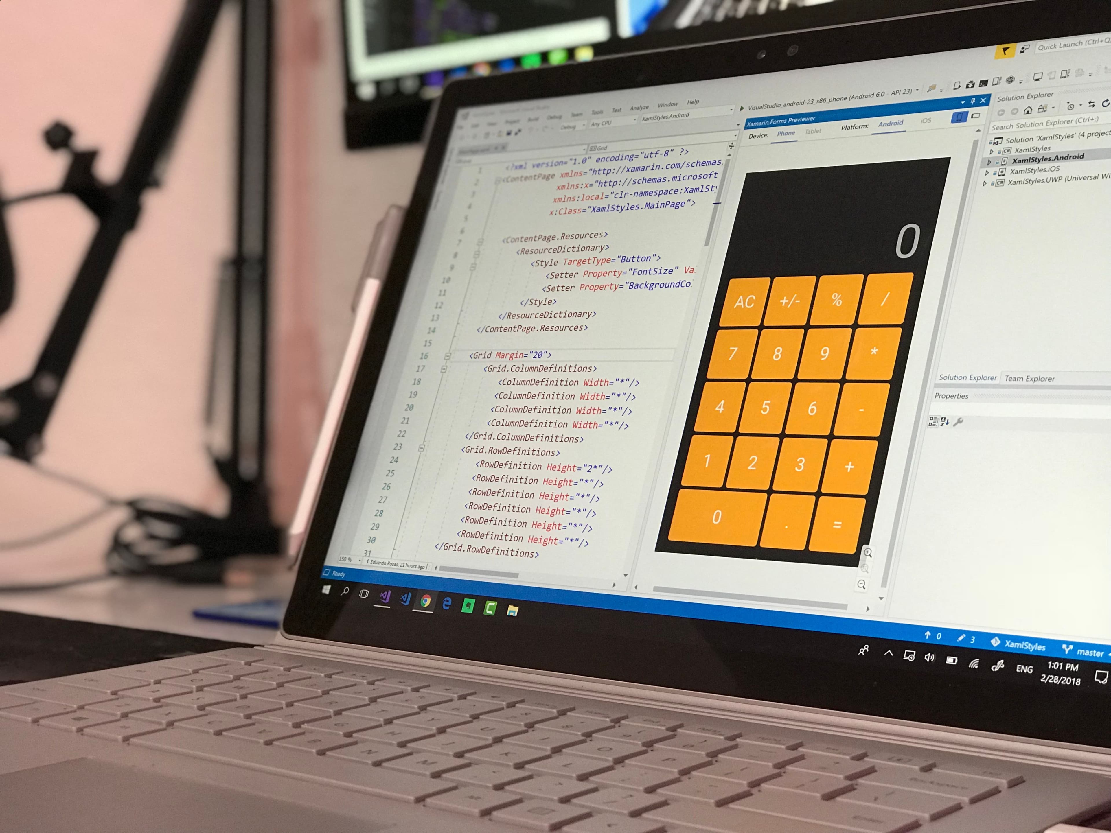 Code under review on a developer's screen